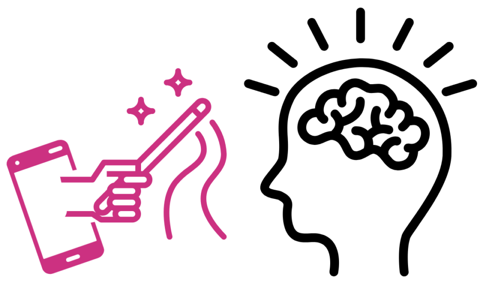 Wisselende beelden op je telefoonscherm houden de diepere delen van je hersenen voor de gek gehouden. Je lichaam denkt daardoor dat wat je doet essentieel is om te overleven.